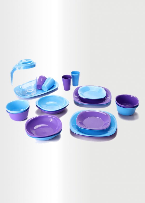 Dinnerware Set – Azure & Violet